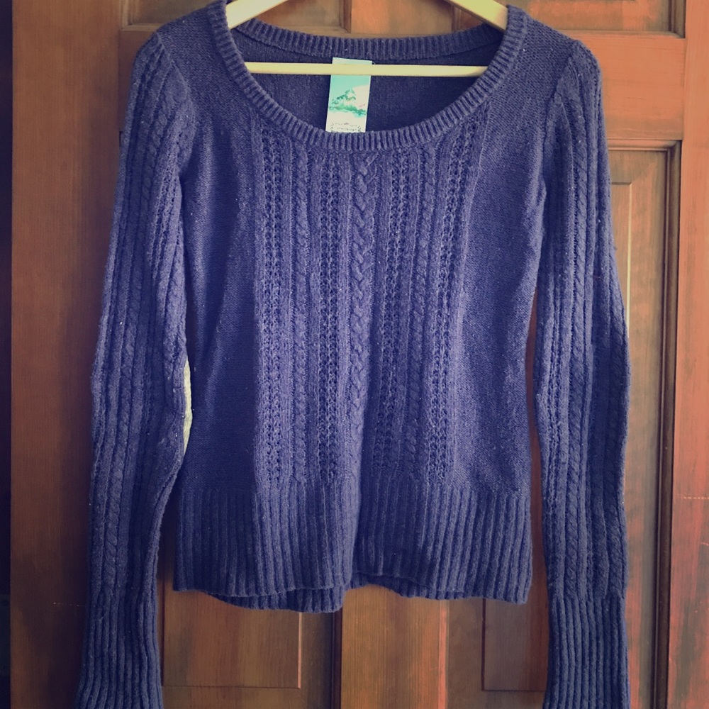 ❄️ purple sweater with corduroy elbow patches